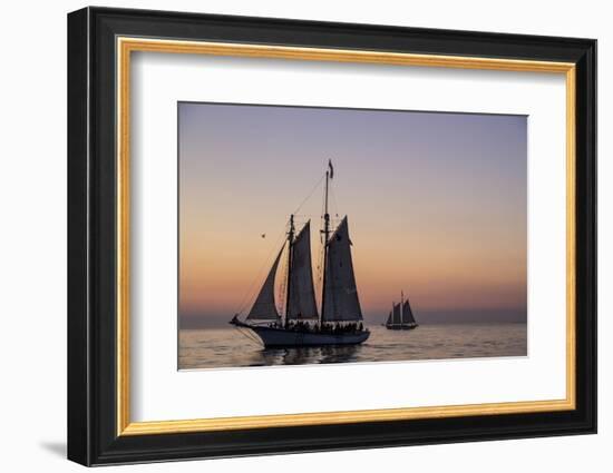 Sunset Cruise on the Western Union Schooner in Key West Florida, USA-Chuck Haney-Framed Photographic Print