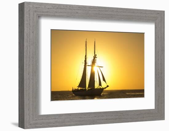 Sunset Cruise Schooner in Key West Florida, USA-Chuck Haney-Framed Photographic Print