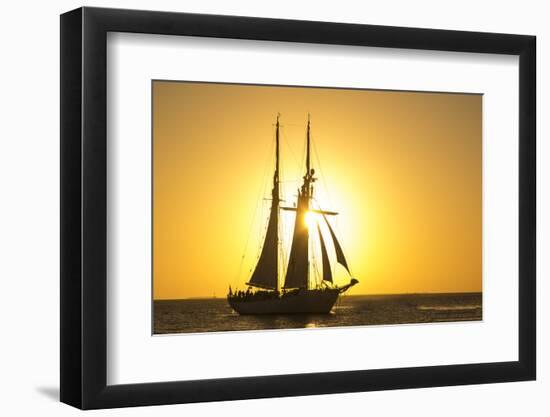 Sunset Cruise Schooner in Key West Florida, USA-Chuck Haney-Framed Photographic Print