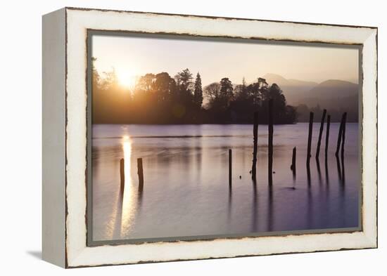 Sunset, Derwent Water, Lake District, Cumbria, UK-Peter Adams-Framed Premier Image Canvas