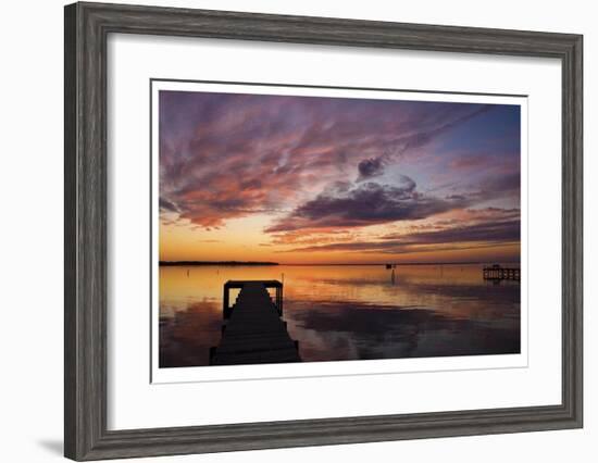 Sunset Dock-Matthew Lusk-Framed Giclee Print