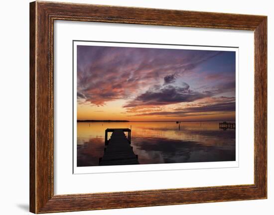 Sunset Dock-Matthew Lusk-Framed Giclee Print