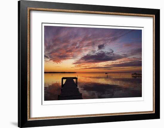 Sunset Dock-Matthew Lusk-Framed Giclee Print