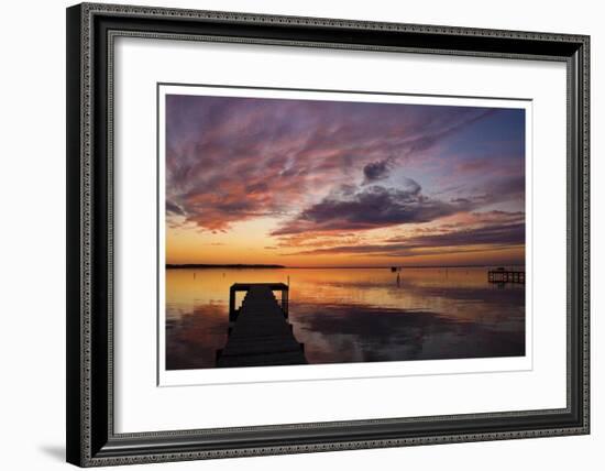 Sunset Dock-Matthew Lusk-Framed Giclee Print