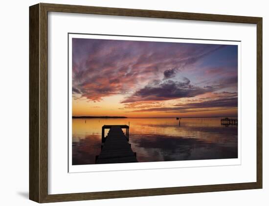 Sunset Dock-Matthew Lusk-Framed Giclee Print