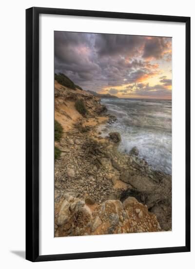 Sunset Drama at Shipwreck Beach, Kauai Hawaii-Vincent James-Framed Photographic Print