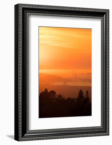 Sunset Drenched Bay Area Bay Bridge Golden Gate San Francisco Bay-Vincent James-Framed Photographic Print