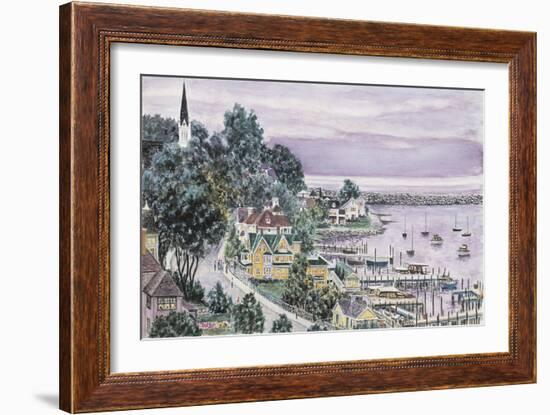 Sunset, East Bay Mackinac-Stanton Manolakas-Framed Giclee Print