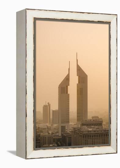 Sunset Engulfs the Jumeirah Emirates Towers Hotel Dubai, Uae-Michael DeFreitas-Framed Premier Image Canvas