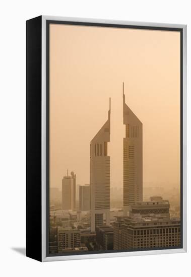 Sunset Engulfs the Jumeirah Emirates Towers Hotel Dubai, Uae-Michael DeFreitas-Framed Premier Image Canvas