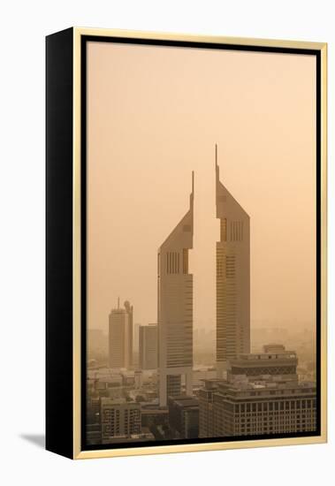 Sunset Engulfs the Jumeirah Emirates Towers Hotel Dubai, Uae-Michael DeFreitas-Framed Premier Image Canvas