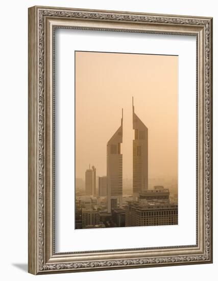 Sunset Engulfs the Jumeirah Emirates Towers Hotel Dubai, Uae-Michael DeFreitas-Framed Photographic Print