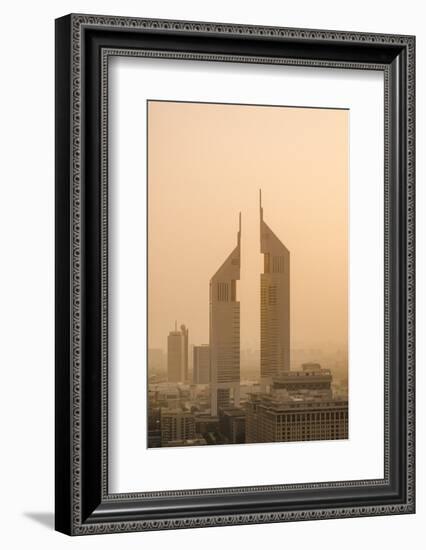 Sunset Engulfs the Jumeirah Emirates Towers Hotel Dubai, Uae-Michael DeFreitas-Framed Photographic Print