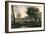 Sunset: Figures under Trees-Jean-Baptiste-Camille Corot-Framed Premium Giclee Print