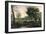 Sunset: Figures under Trees-Jean-Baptiste-Camille Corot-Framed Premium Giclee Print