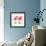 Sunset Flamingo Pair-Nola James-Framed Art Print displayed on a wall
