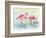 Sunset Flamingoes I-Beverly Dyer-Framed Art Print