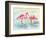 Sunset Flamingoes I-Beverly Dyer-Framed Art Print