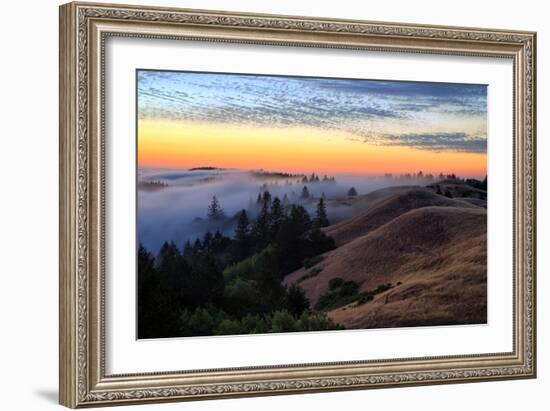 Sunset Flow and Hills at Mount Tamalpais, Marin, Bay Area, California-Vincent James-Framed Photographic Print