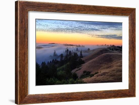 Sunset Flow and Hills at Mount Tamalpais, Marin, Bay Area, California-Vincent James-Framed Photographic Print