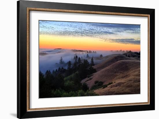 Sunset Flow and Hills at Mount Tamalpais, Marin, Bay Area, California-Vincent James-Framed Photographic Print