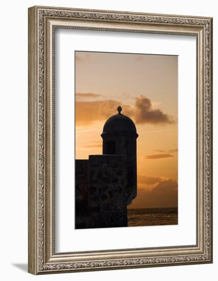 Sunset, Fort San Felipe, Puerto Plata, Dominican Republic, West Indies, Caribbean, Central America-Angelo Cavalli-Framed Photographic Print