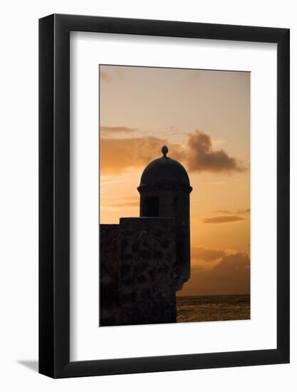 Sunset, Fort San Felipe, Puerto Plata, Dominican Republic, West Indies, Caribbean, Central America-Angelo Cavalli-Framed Photographic Print