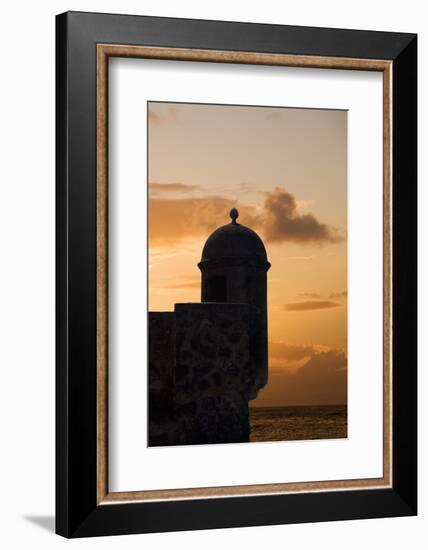 Sunset, Fort San Felipe, Puerto Plata, Dominican Republic, West Indies, Caribbean, Central America-Angelo Cavalli-Framed Photographic Print