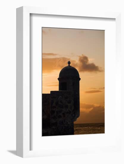 Sunset, Fort San Felipe, Puerto Plata, Dominican Republic, West Indies, Caribbean, Central America-Angelo Cavalli-Framed Photographic Print