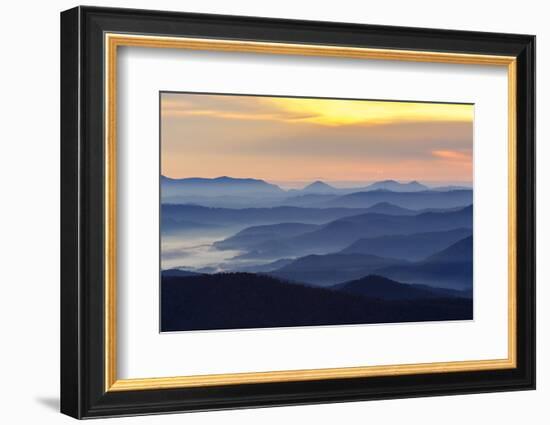 Sunset from Blue Ridge Parkway, North Carolina in fall.-Adam Jones-Framed Photographic Print