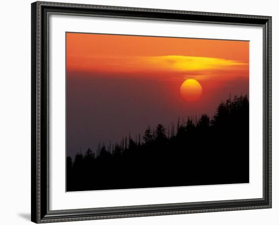 Sunset from Clingmans Dome, Great Smoky Mountains National Park, Tennessee, USA-Joanne Wells-Framed Photographic Print