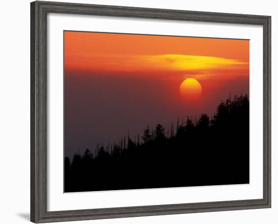 Sunset from Clingmans Dome, Great Smoky Mountains National Park, Tennessee, USA-Joanne Wells-Framed Photographic Print