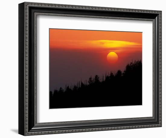 Sunset from Clingmans Dome, Great Smoky Mountains National Park, Tennessee, USA-Joanne Wells-Framed Photographic Print