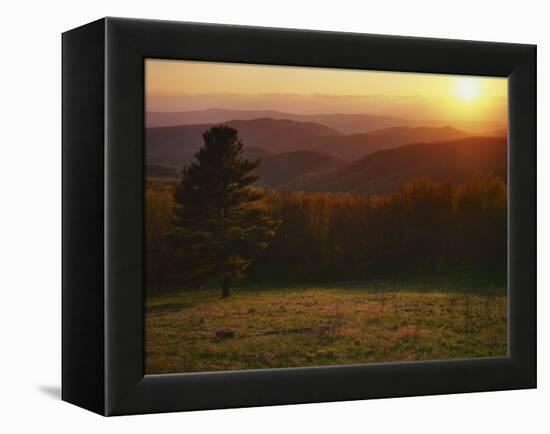 Sunset from Hazeltop Ridge, Shenandoah National Park, Virginia, USA-Charles Gurche-Framed Premier Image Canvas