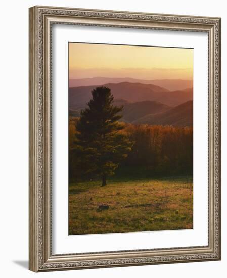 Sunset from Hazeltop Ridge, Shenandoah National Park, Virginia, USA-Charles Gurche-Framed Photographic Print