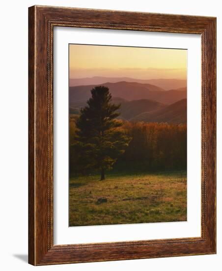 Sunset from Hazeltop Ridge, Shenandoah National Park, Virginia, USA-Charles Gurche-Framed Photographic Print