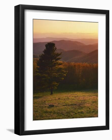 Sunset from Hazeltop Ridge, Shenandoah National Park, Virginia, USA-Charles Gurche-Framed Photographic Print