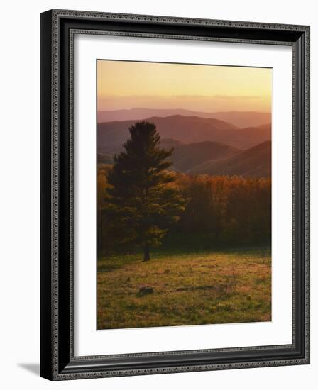 Sunset from Hazeltop Ridge, Shenandoah National Park, Virginia, USA-Charles Gurche-Framed Photographic Print