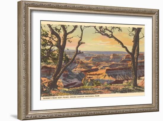 Sunset from Hopi Point, Grand Canyon-null-Framed Art Print