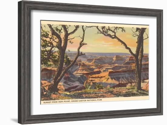 Sunset from Hopi Point, Grand Canyon-null-Framed Art Print