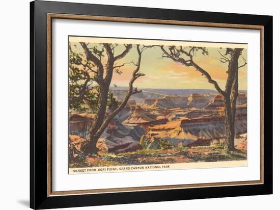 Sunset from Hopi Point, Grand Canyon-null-Framed Art Print