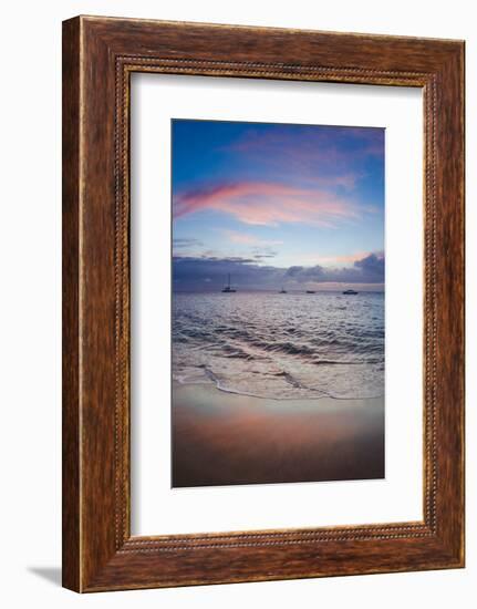 Sunset from Kaanapali Beach, Maui, Hawaii, Usa-Roddy Scheer-Framed Photographic Print