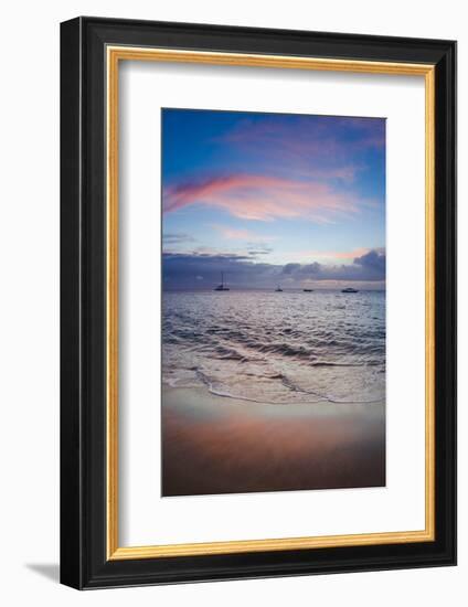 Sunset from Kaanapali Beach, Maui, Hawaii, Usa-Roddy Scheer-Framed Photographic Print