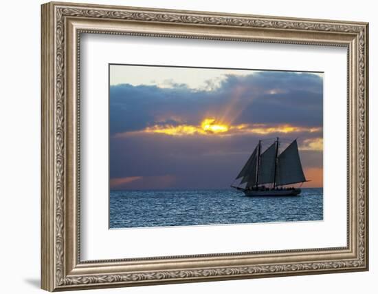 Sunset from Malory Square with Sailboat-Terry Eggers-Framed Photographic Print