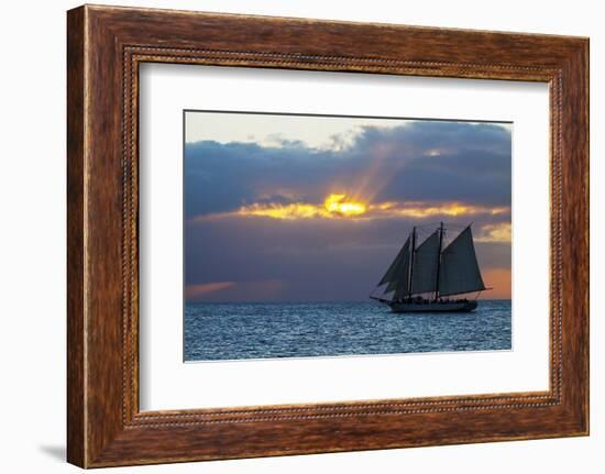 Sunset from Malory Square with Sailboat-Terry Eggers-Framed Photographic Print