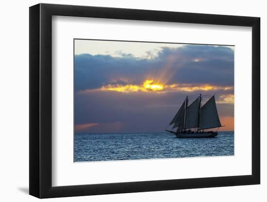 Sunset from Malory Square with Sailboat-Terry Eggers-Framed Photographic Print