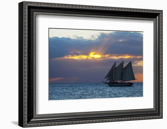 Sunset from Malory Square with Sailboat-Terry Eggers-Framed Photographic Print