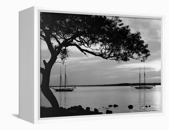 Sunset from Manhansett Hotel I.E. Manhanset House, Shelter Island, N.Y.-null-Framed Stretched Canvas