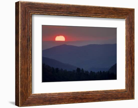 Sunset from Morton Overlook, Great Smoky Mountains National Park, Tennessee-Adam Jones-Framed Photographic Print