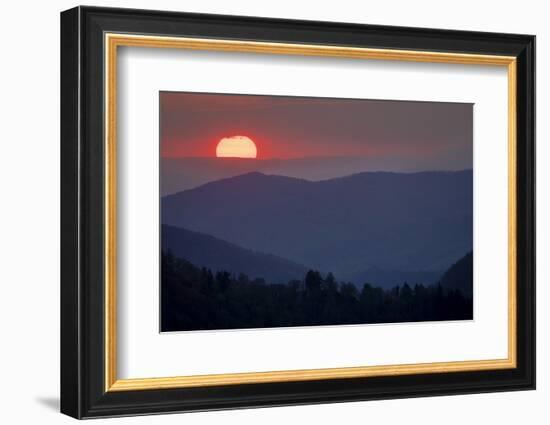 Sunset from Morton Overlook, Great Smoky Mountains National Park, Tennessee-Adam Jones-Framed Photographic Print